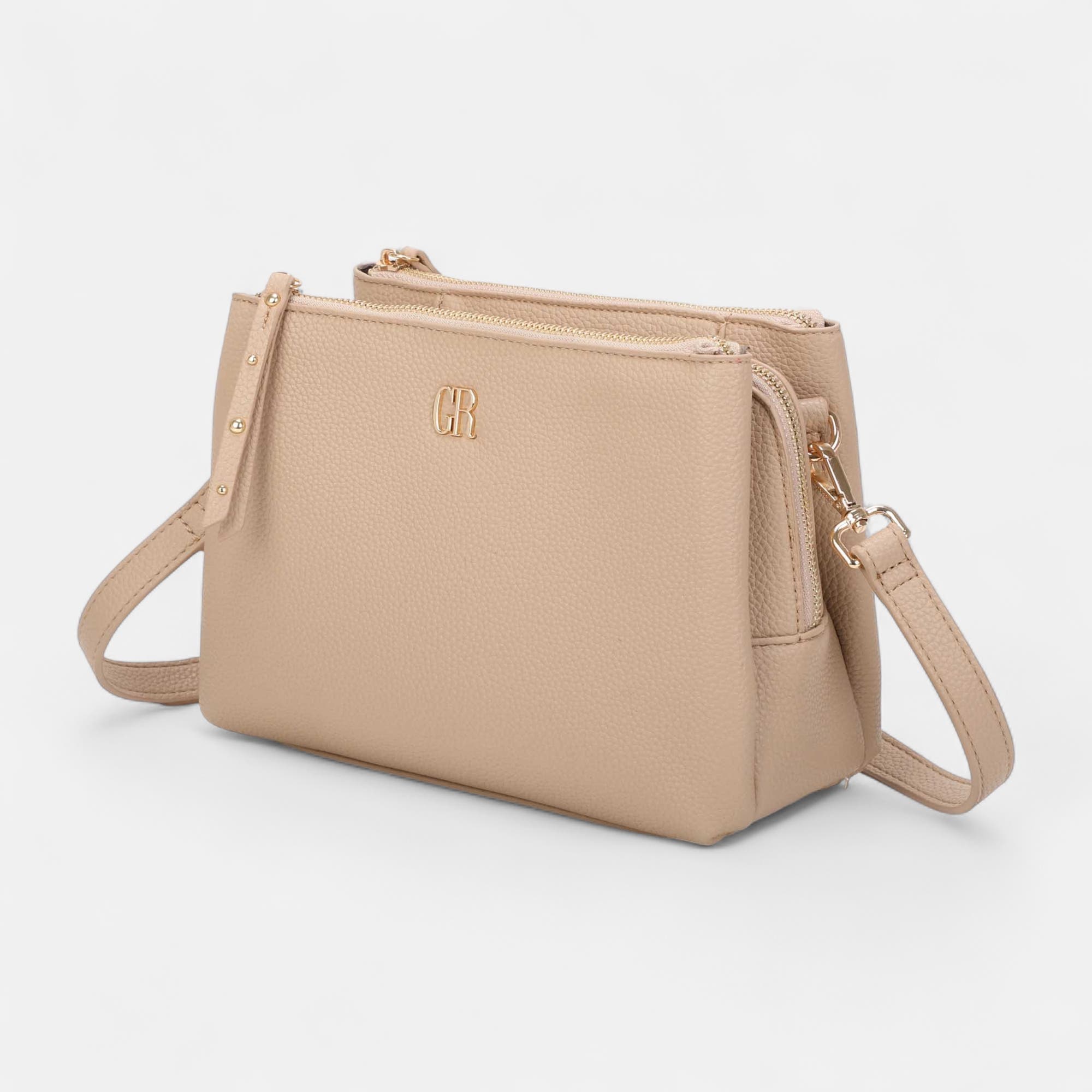 Sac bandoulière beige