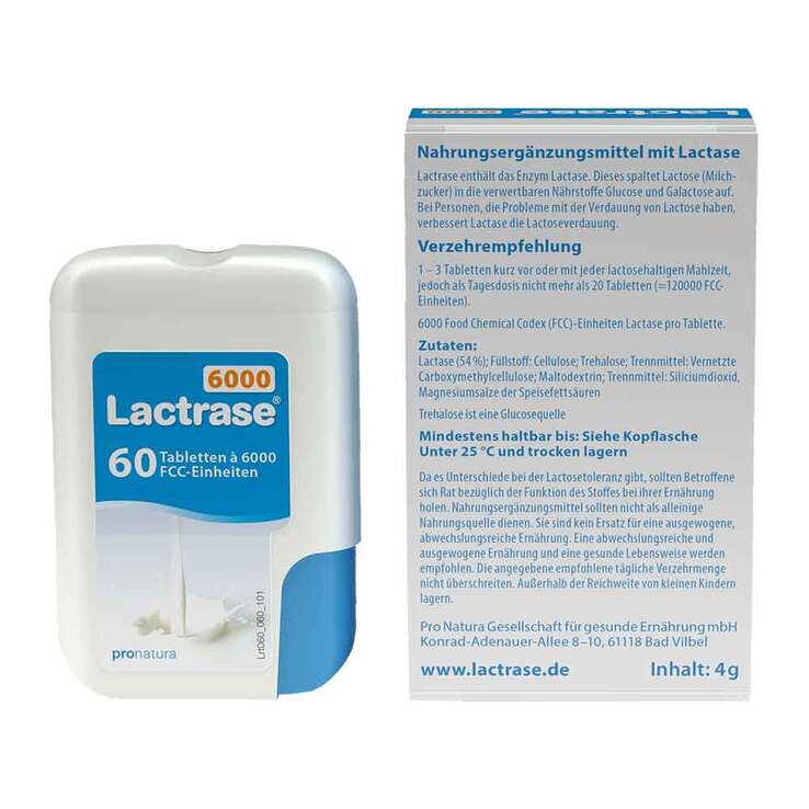 Lactrase 6.000 FCC Tabletten im Klickspender, 60 St