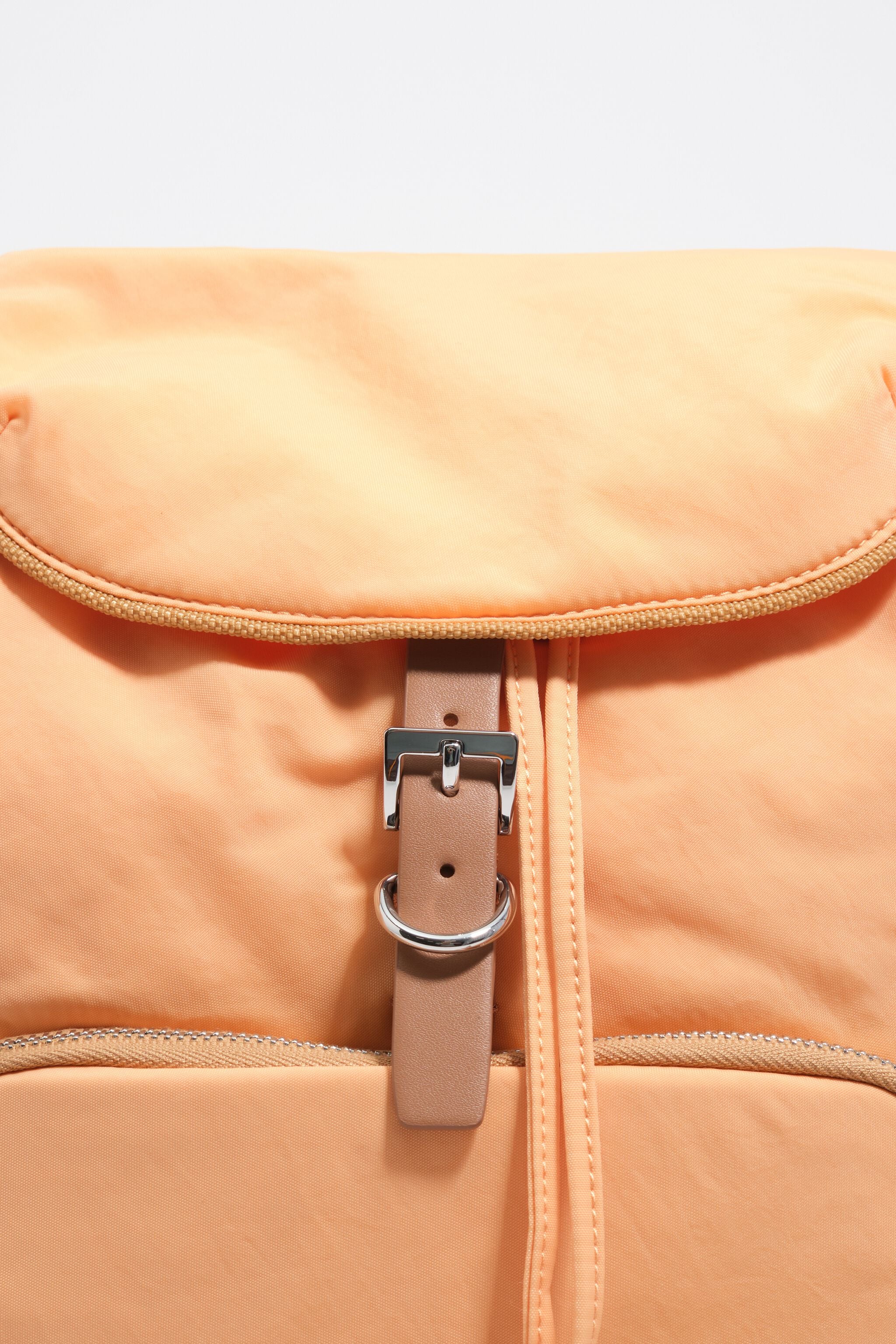 Mochila de bolso em nylon cor sorvete laranja