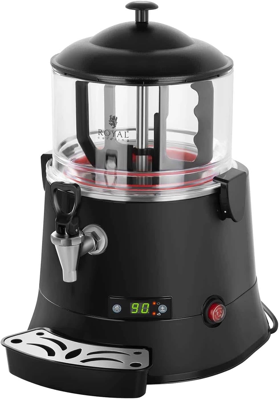 Royal Catering Kakaodispenser Heiße Schokolade Maschine RCSS-5 ECO (5 L, 440 W, 30-90 °C, BPA-frei, digitales Kontrolldisplay)