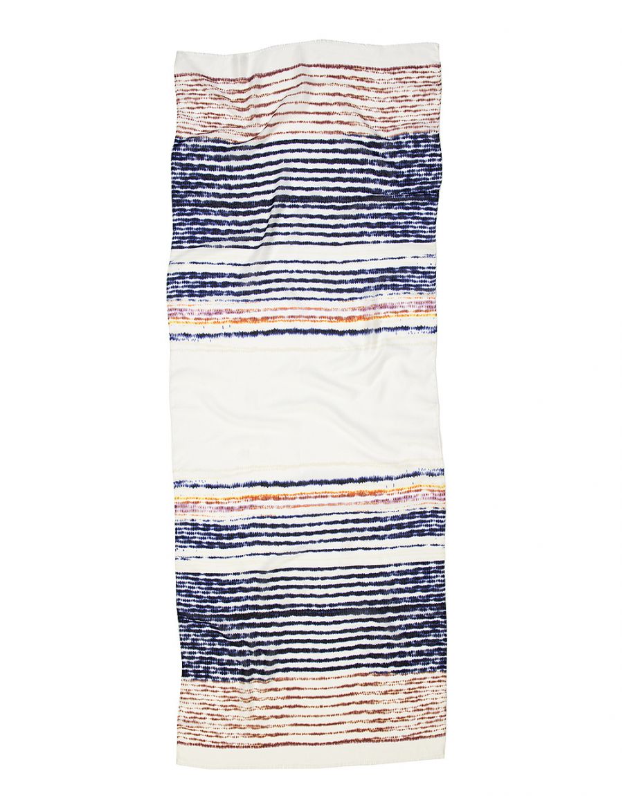 Foulard marine écru