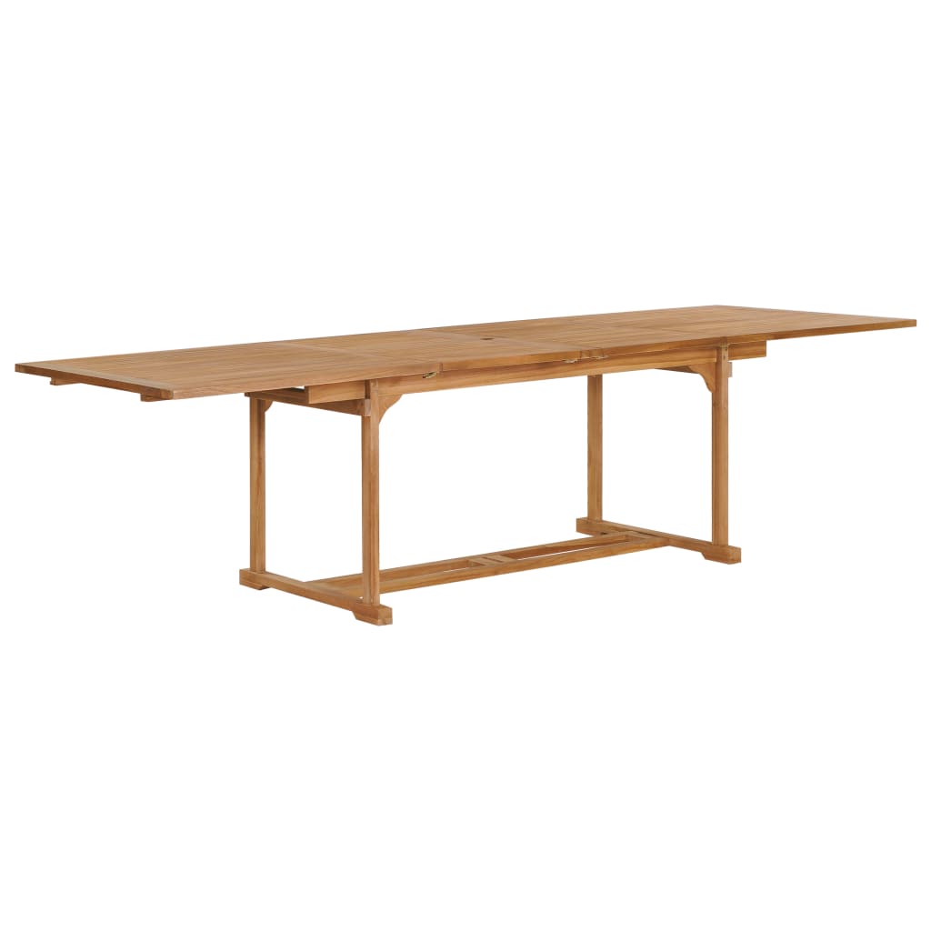 Salon de jardin meuble d'extérieur ensemble de mobilier 9 pièces bois de teck massif