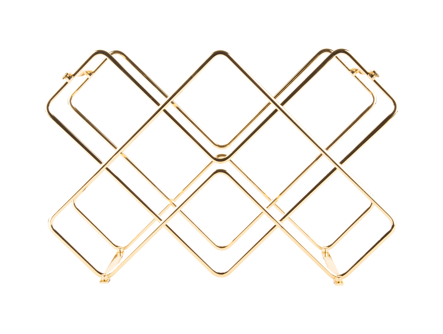Wine rack Diamonds iron gold plated