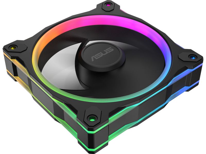 ASUS PC-Lüfter Prime MR120 Fan ARGB 3in1 Schwarz Rückseitig beleuchteter PWM-Lüfter mit umgekehrtem Luftstrom