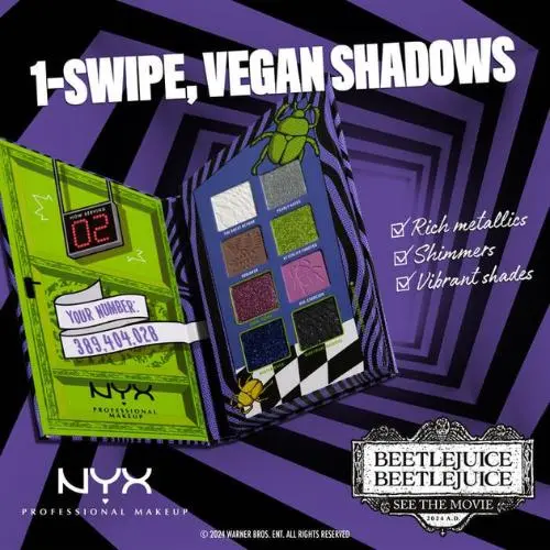 x Beetlejuice Shadow Palette 01