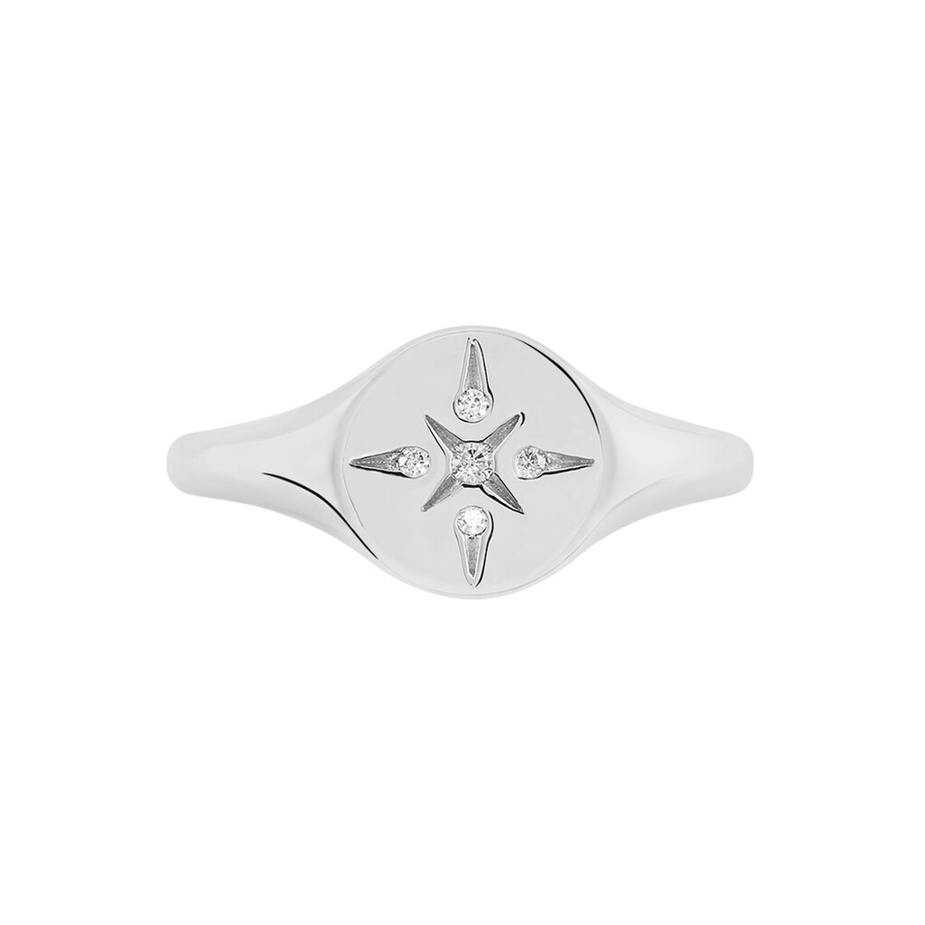 Bague Perona Argent Blanc Oxyde De Zirconium
