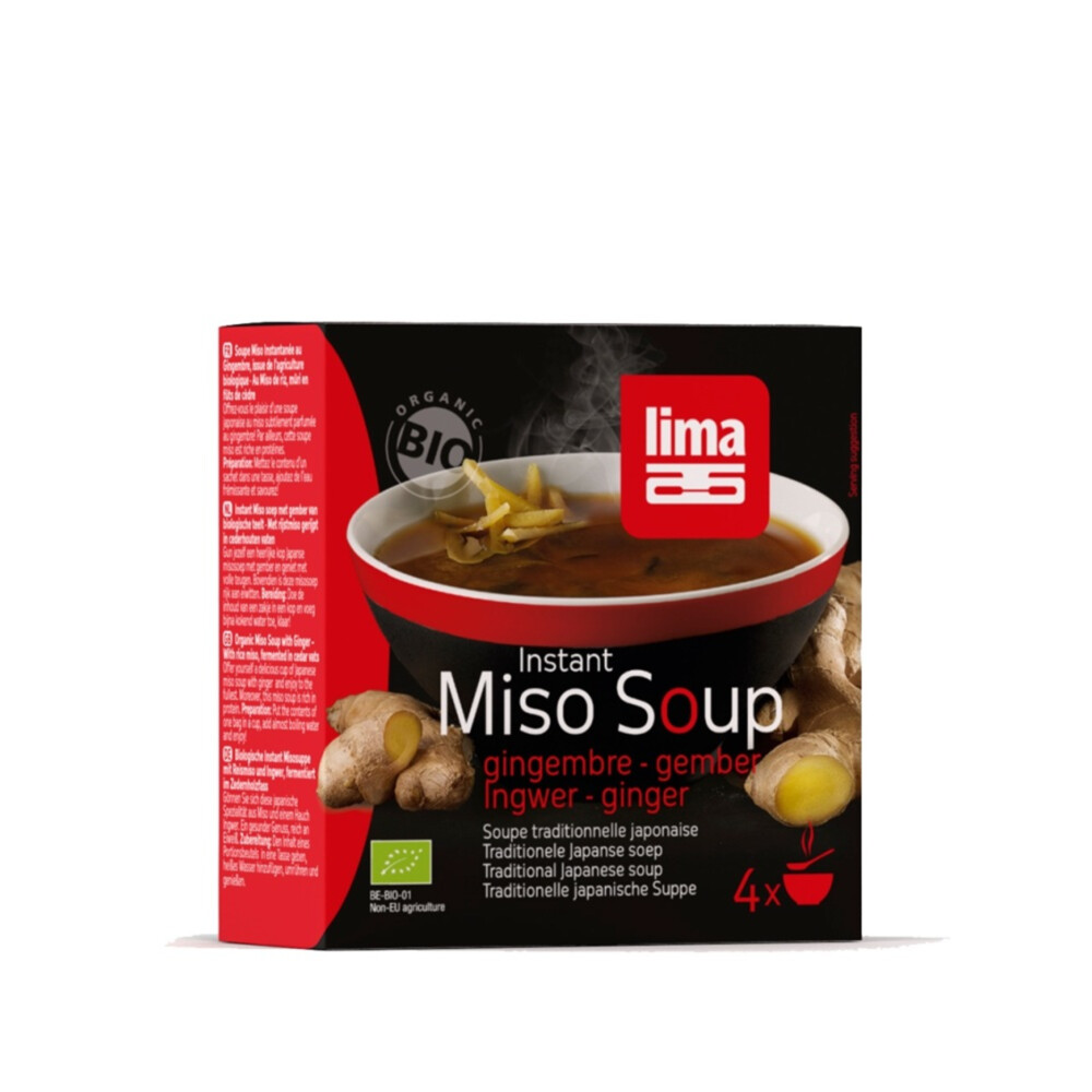 6x Lima Soep Miso Gember Instant Bio 60 gr
