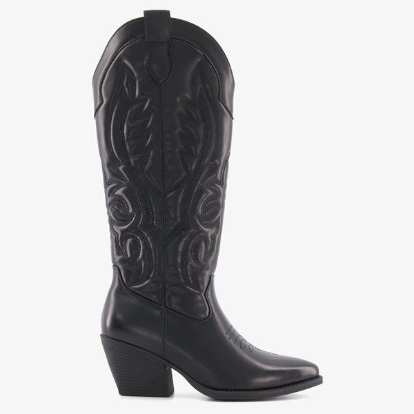 Blue Box dames western boots zwart