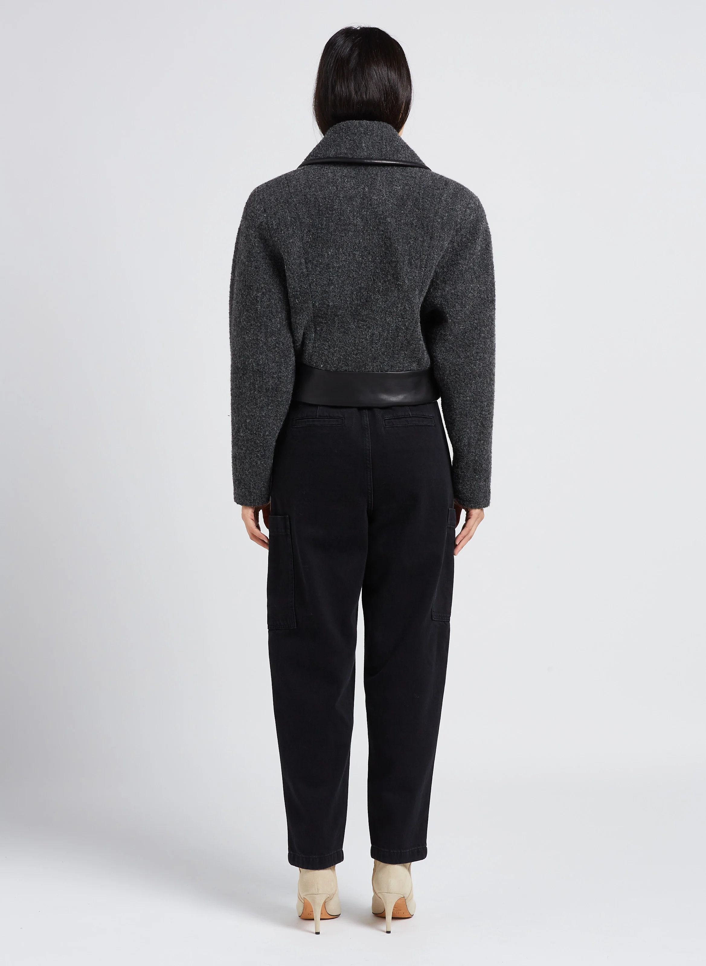 EDOUARD - Top col rond droit | Noir