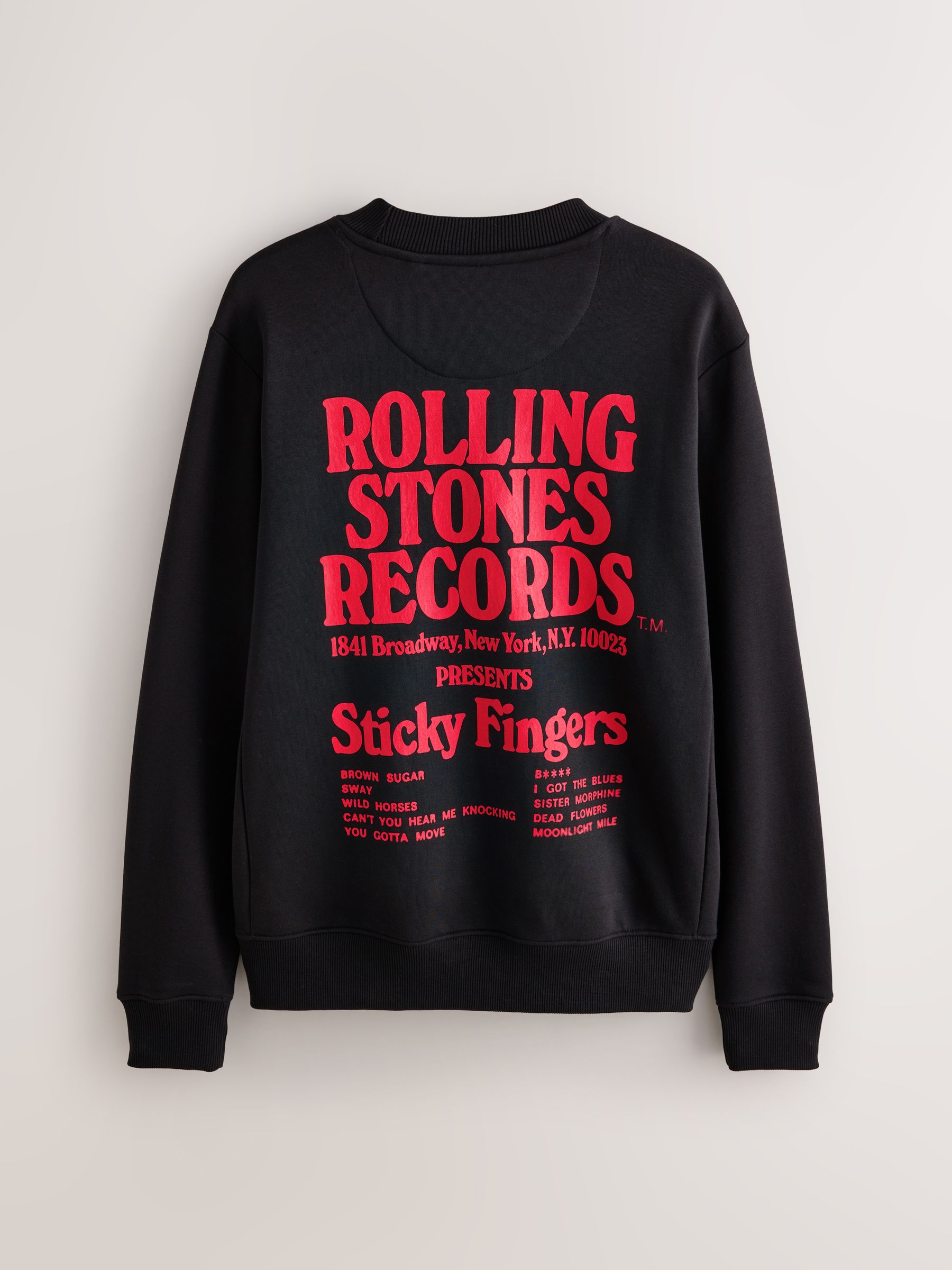 Zwart - Rolling Stones Licence Graphic Print Crew Sweatshirt