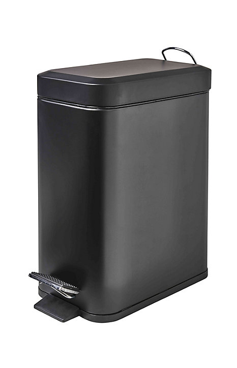 Poubelle salle de bains 5L Softclose noir Urbain