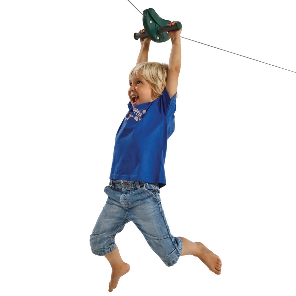 KBT ZipLine 30 m, inkl Monkey Swing<br>Den originale Zip line til barn!