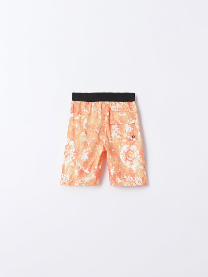 Maiô estampado de surfista - Laranja