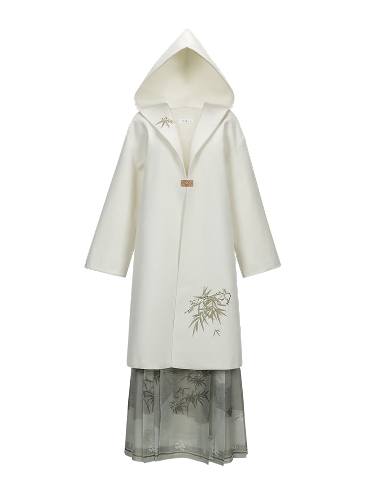 Keiko Girl - Traditioneel Chinees topje met lange mouwen / Maxi-rok met hoge taille / Sjaal / Jas / Set