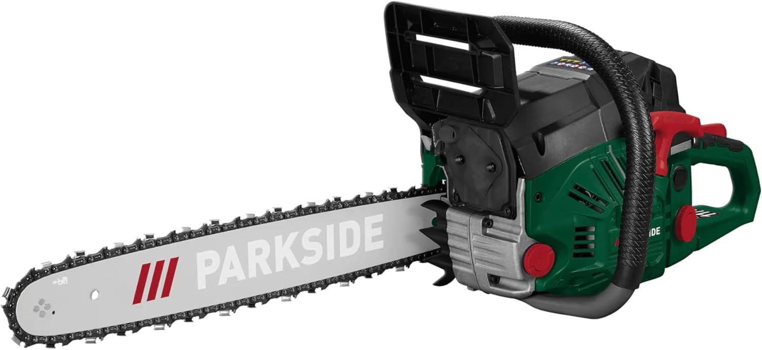 PARKSIDE® Benzin Kettensäge Motorsäge PBKS 53, 2-Takt Benzinmotor, 2,72 PS, max. 22,1 m/s, Schnittlänge: ca. 44 cm