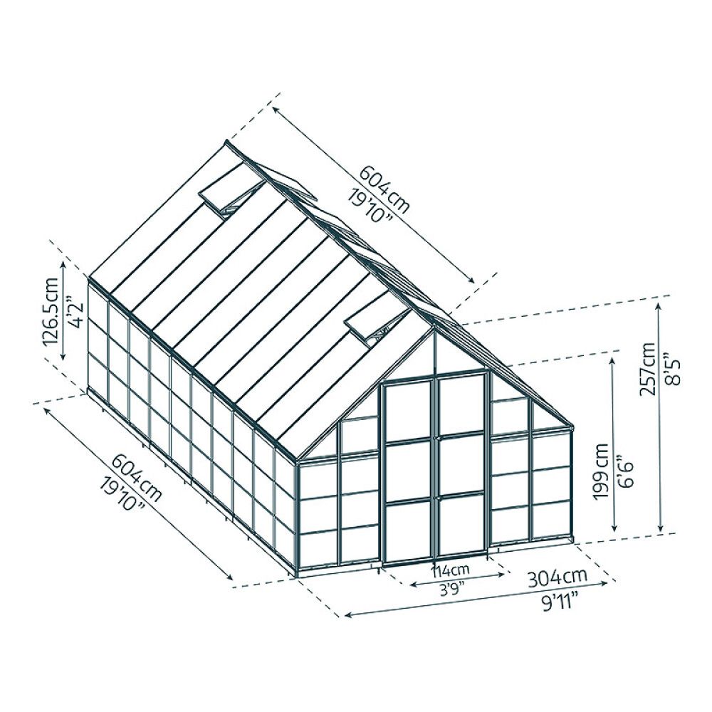 DRIVHUS CANOPIA BALANCE ALU/POLY 17,9M²