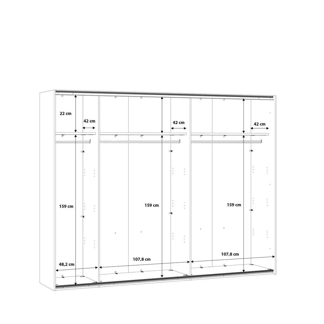 Schwebetürenschrank West Valley 270 x 210 cm
