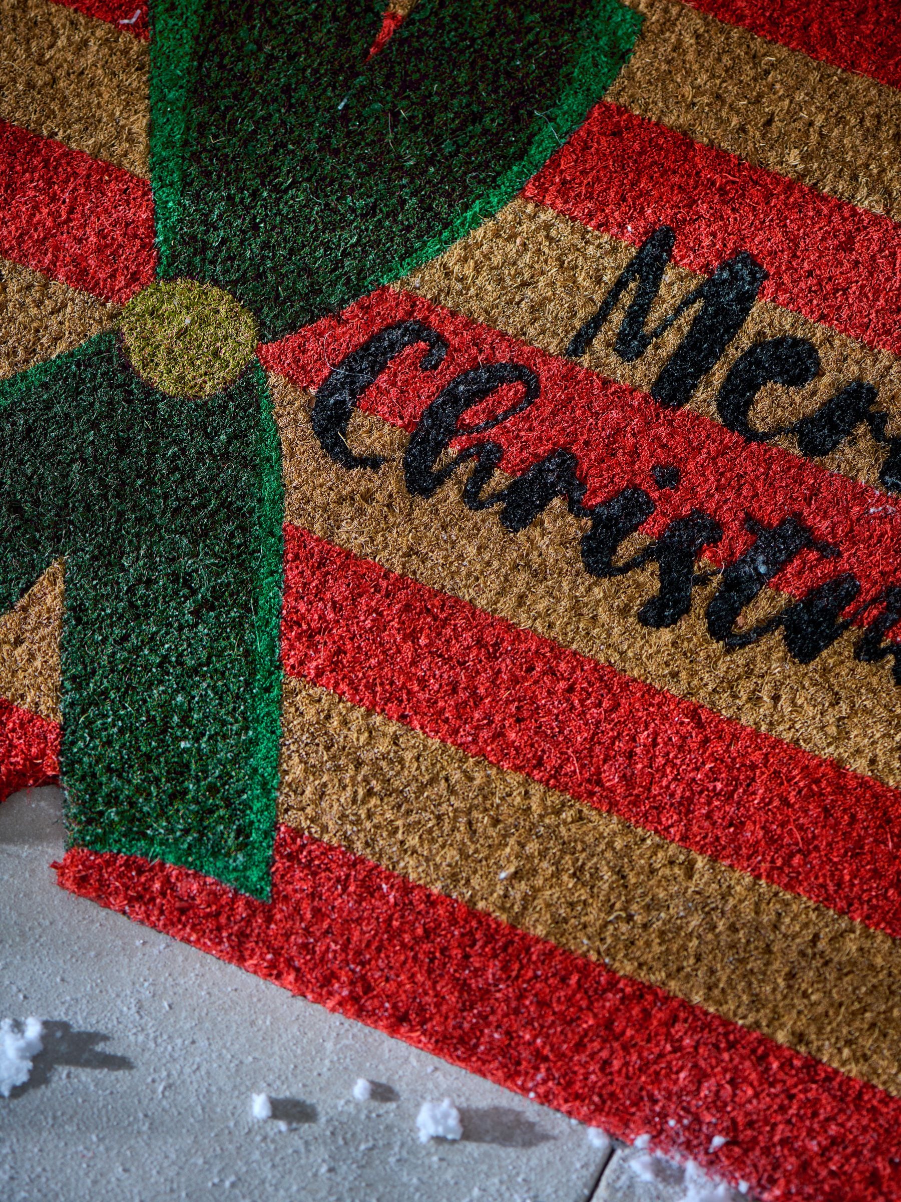 Kerstmis Cracker Slogan kokosvezel deurmat