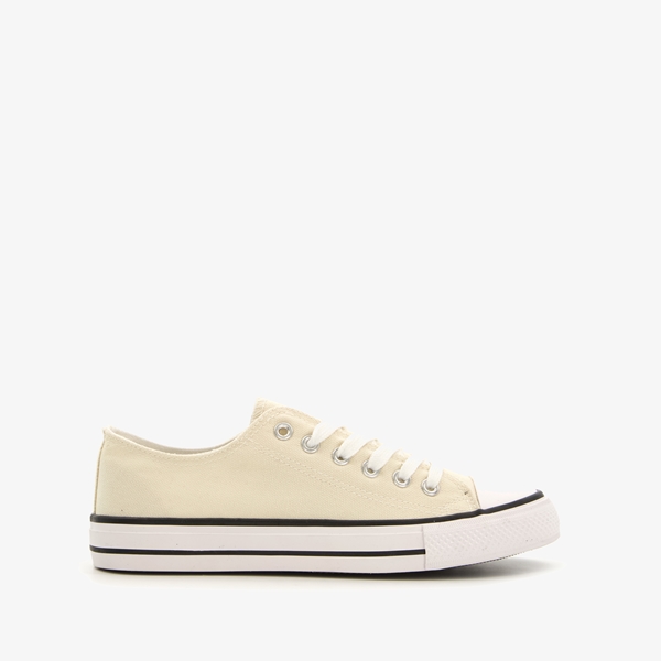Lage canvas dames sneakers beige