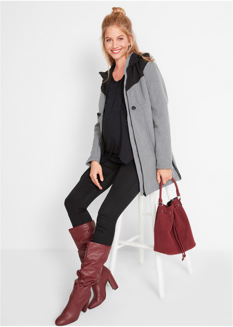 Veste softshell de grossesse et de portage