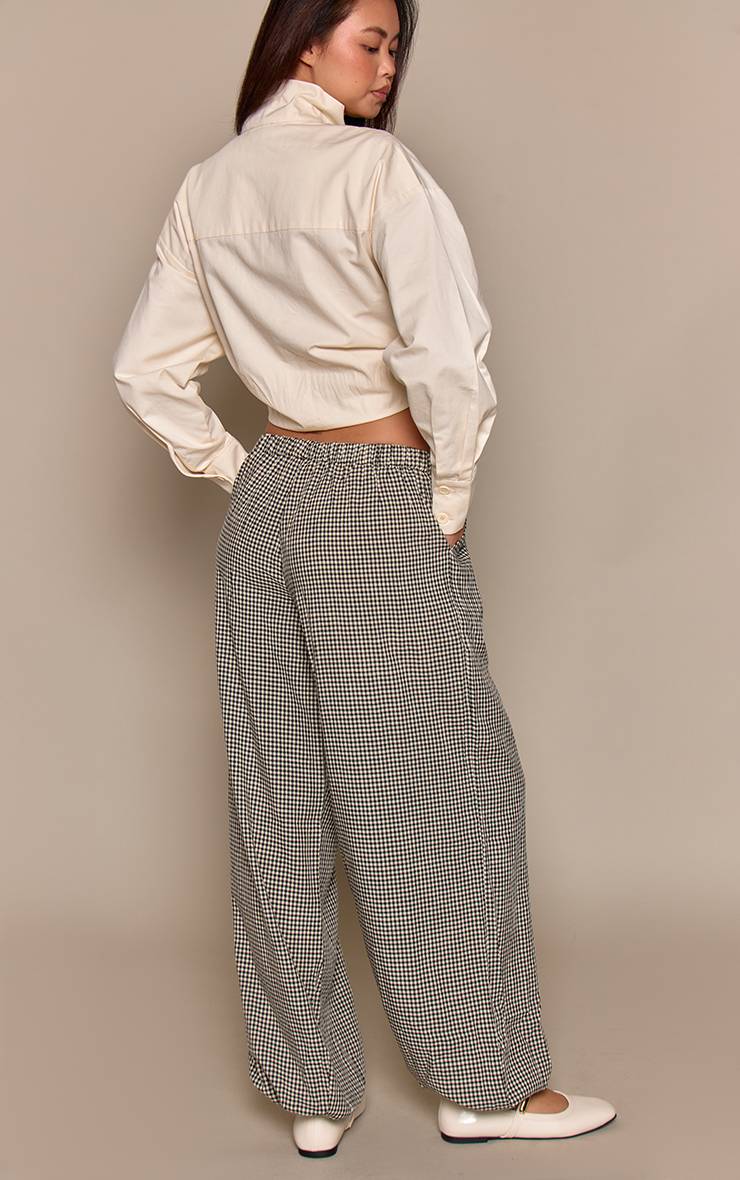 Noir Pantalon Ballon À Carreaux