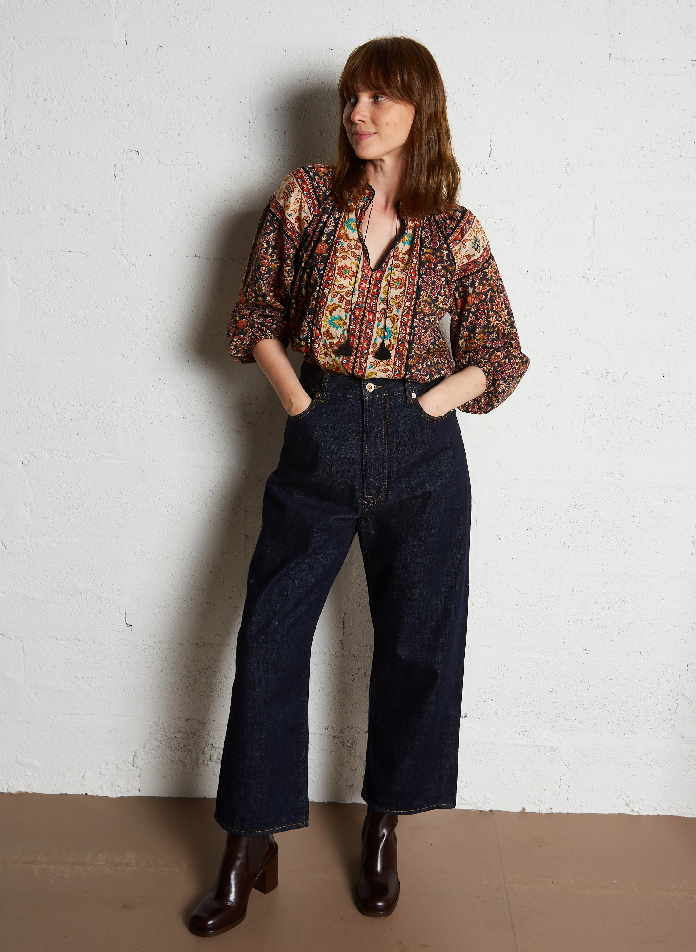 AUDREY - Blouse ample imprimée en coton | Multicolore