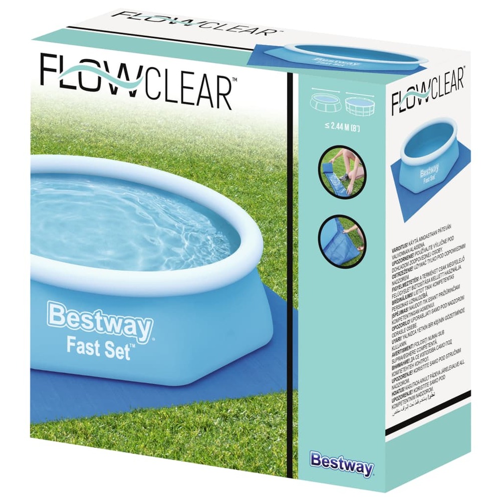 Tapis de sol de piscine flowclear 274x274 cm