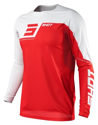 Maillot Manches Longues Shot Rogue Rogue Revolt Rouge / Blanc