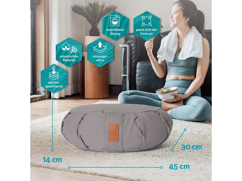 DoYourYoga Yoga-Kissen Ganesh Grau Yoga-Kissen