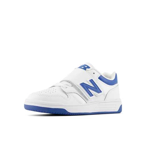 New Balance Little Kids' 480 Sneakers, White/Blue Agate, 32