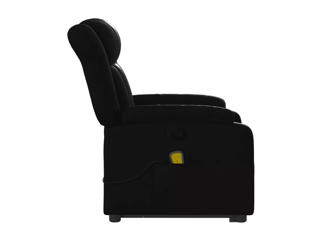 Fauteuil inclinable massant électrique noir similicuir