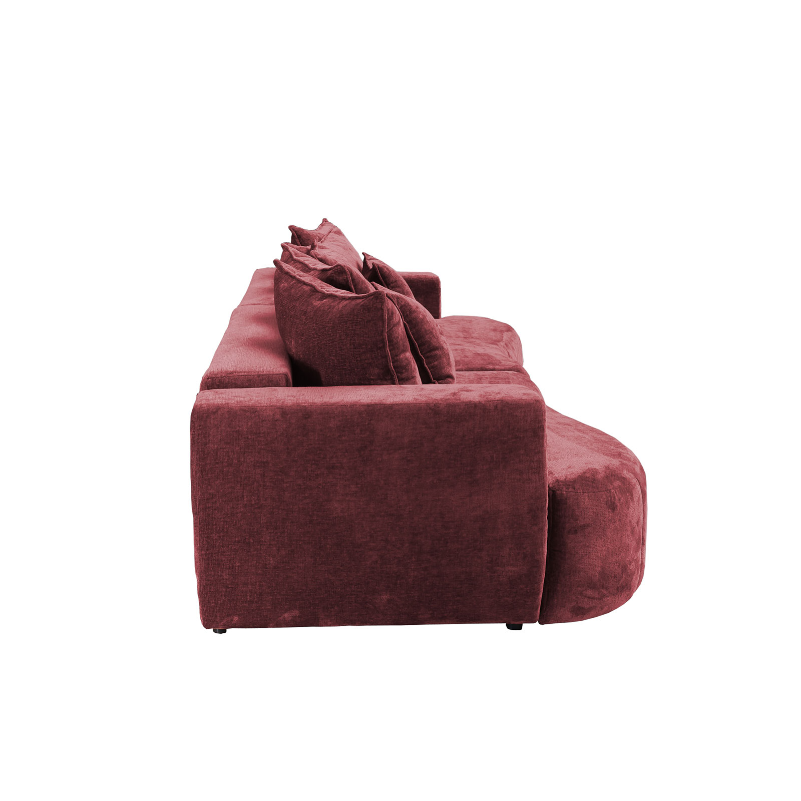 Big Sofa - bordeaux - Boxspringfederung - 292 cm