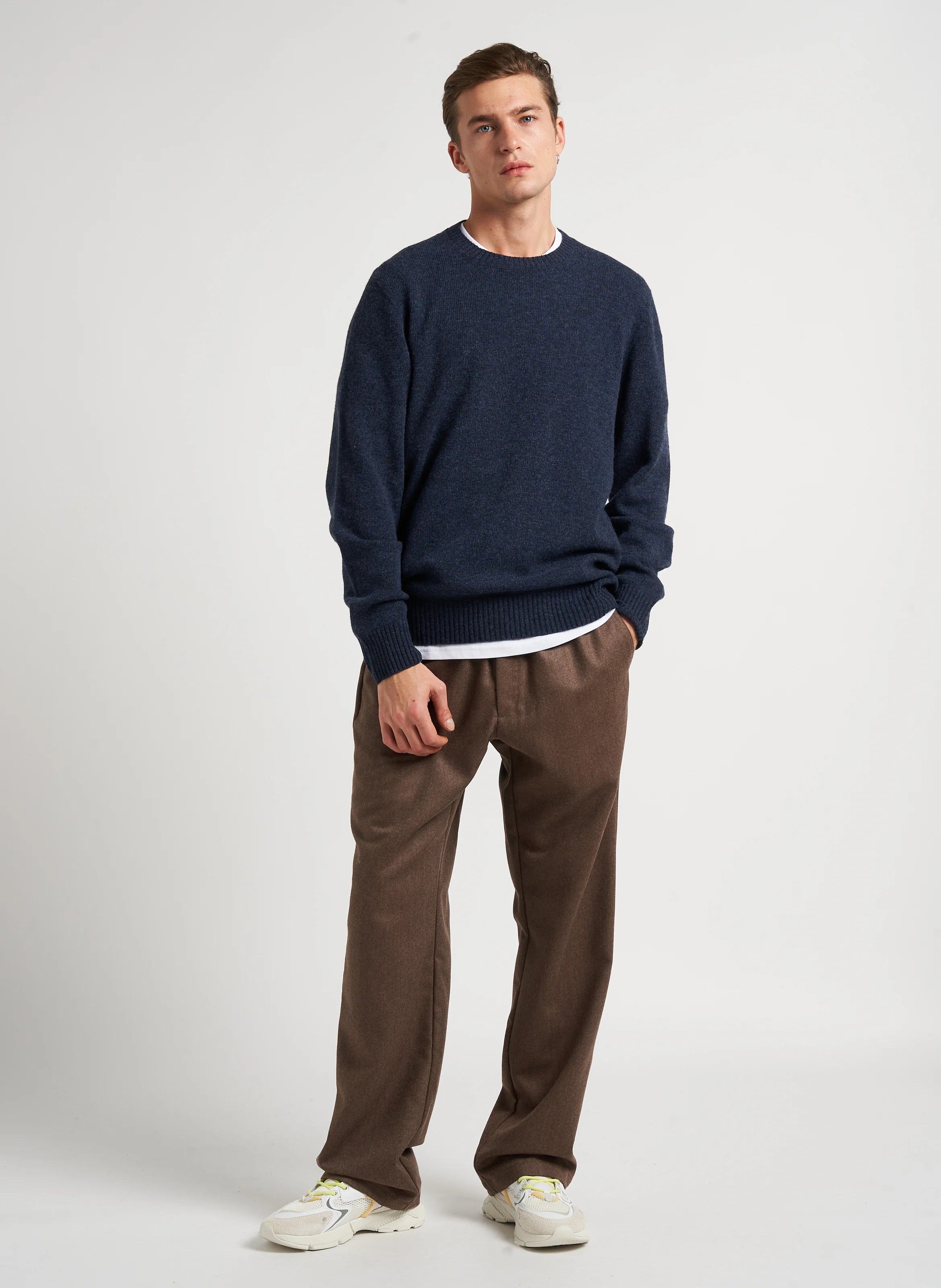 PARSH MARZ - Pantalon droit en laine vierge | Marron