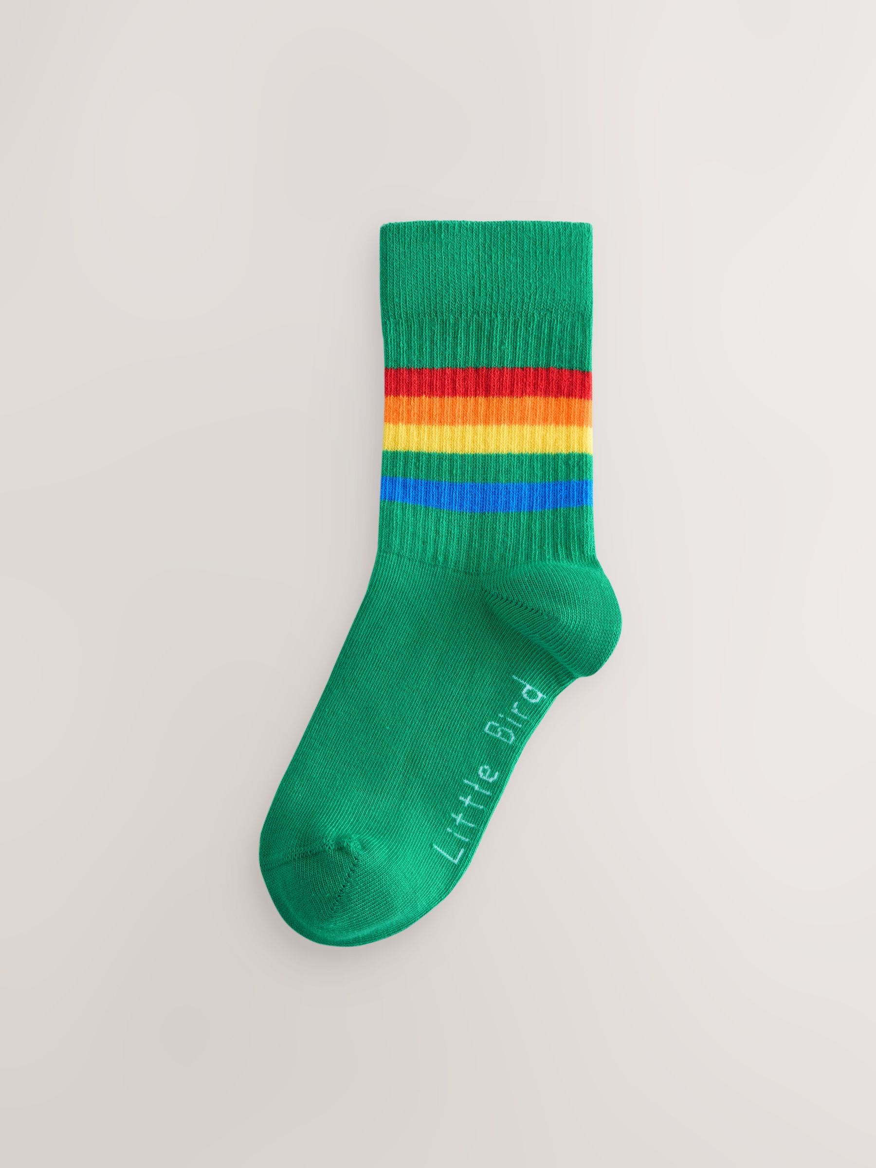 Felle regenboogkleuren - Little Bird by Jools Oliver Striped Tube Socks 6 Pack