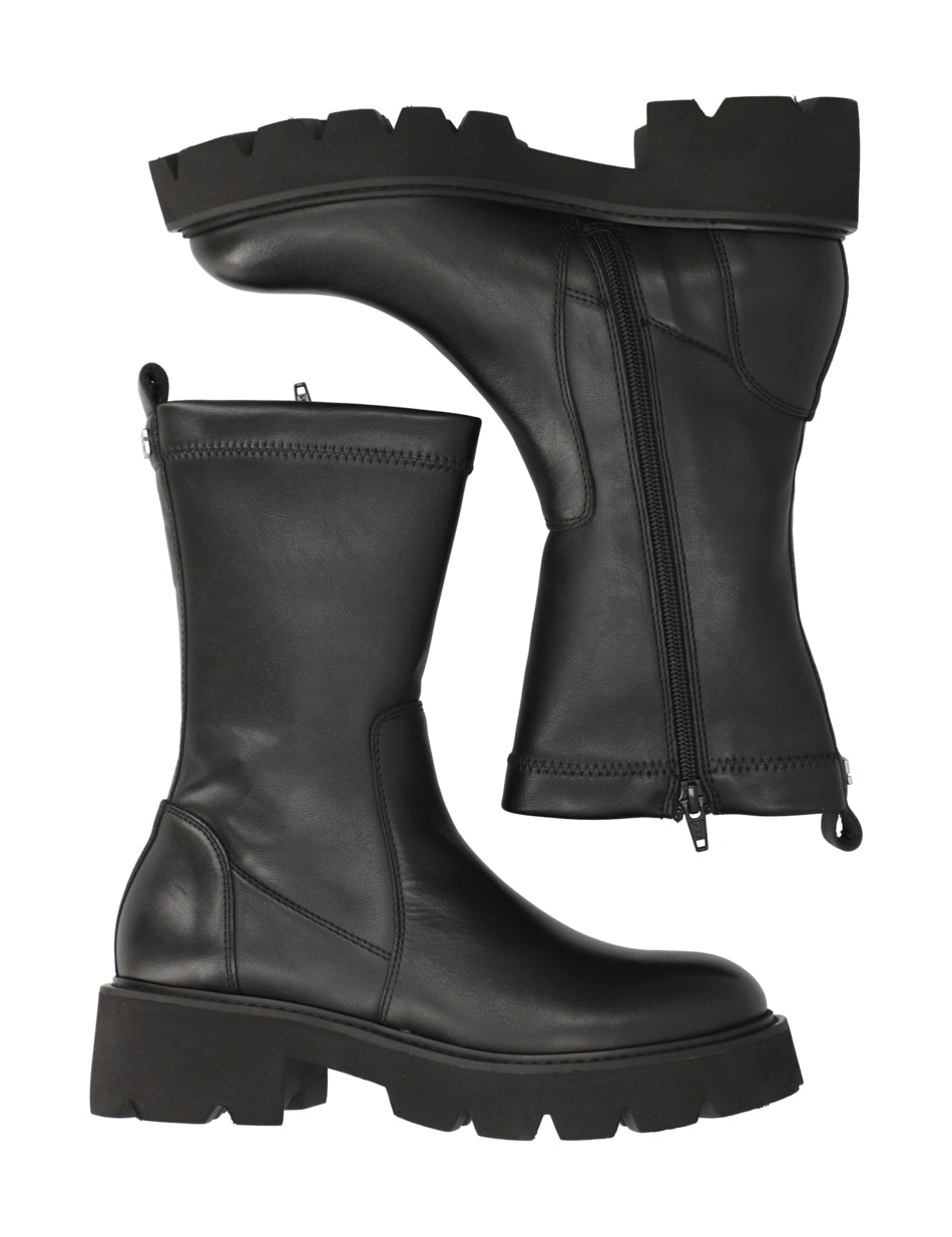 Lederkombination Boot