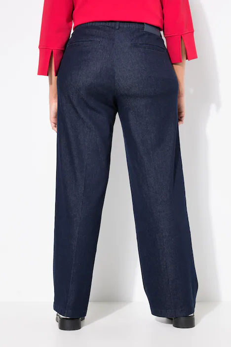 Jeans Mary, Bügelfalte, weites Bein, Komfortbund, blue denim