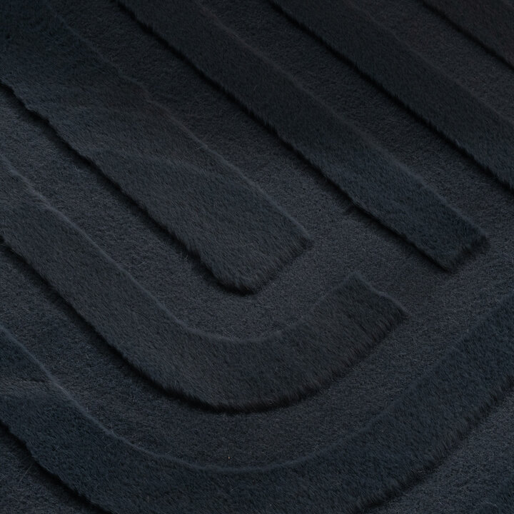 Organisch Vloerkleed - Flowy Lines Antraciet | Wasbaar