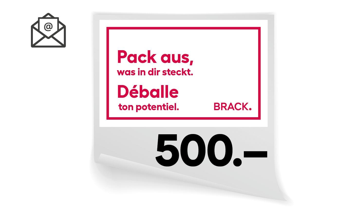 Online-Geschenkgutschein CHF 500.-<br>Online-Geschenkgutscheine – Lieferung per E-Mail!