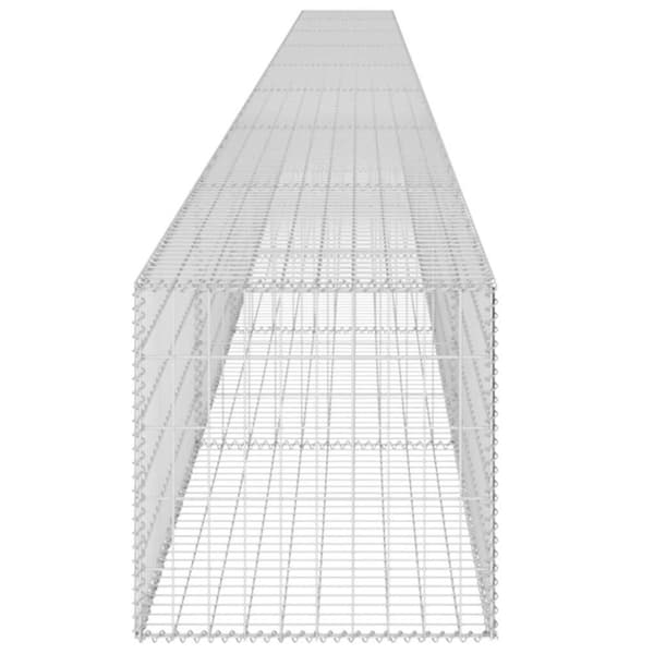 vidaXL Gabion med topp- og bunndekke galvanisert stål 900x50x50 cm