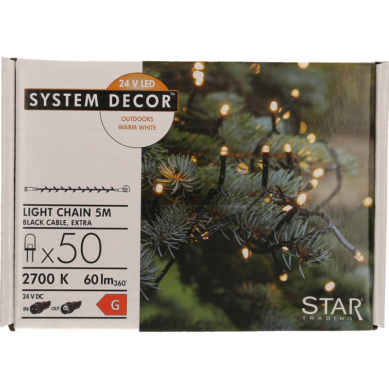 Star Trading System Decor LED-Lichterkette, 5 m, schwarz