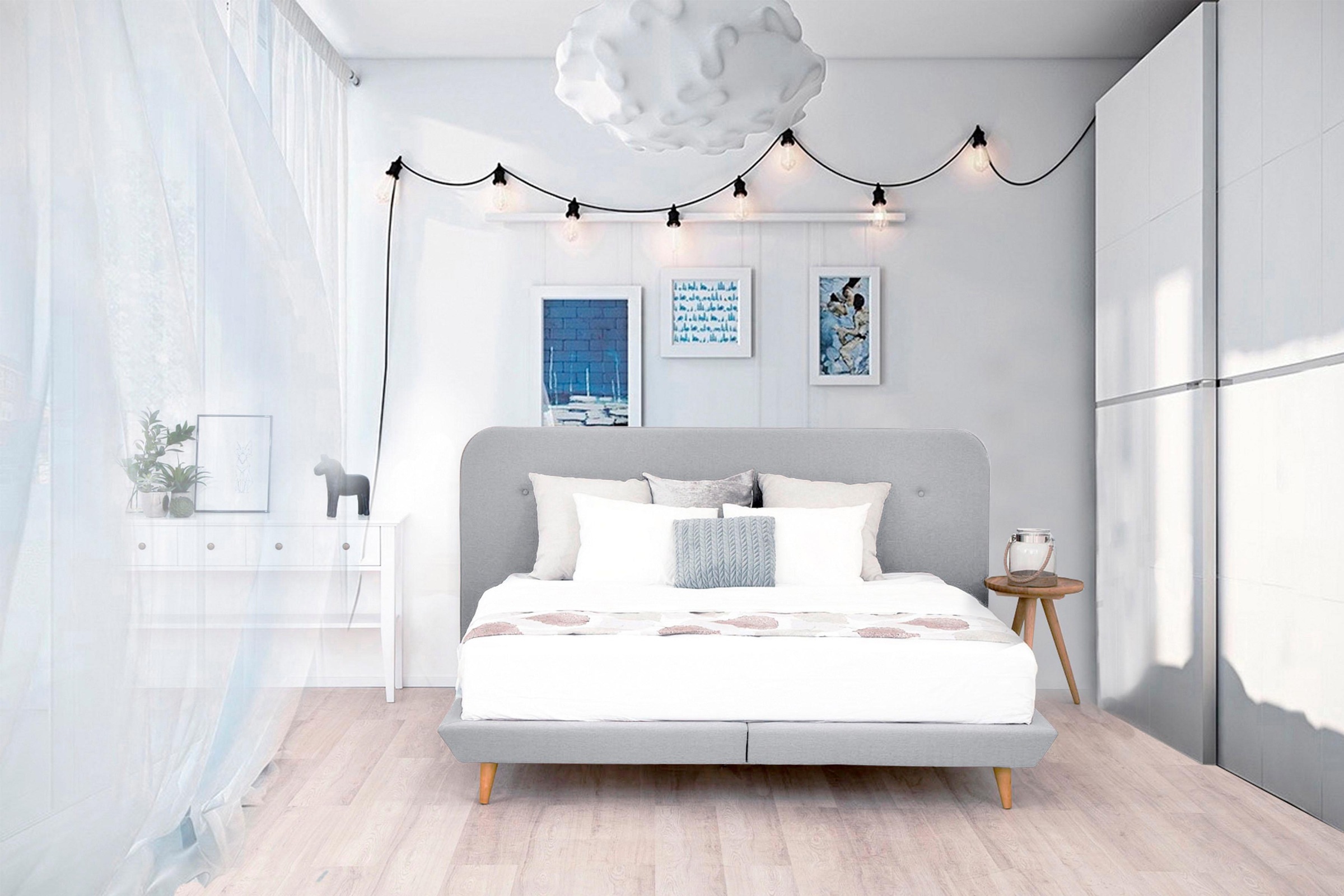 andas Boxspringbett »Premium« Steppung mit Knopfheftung, inkl. Topper