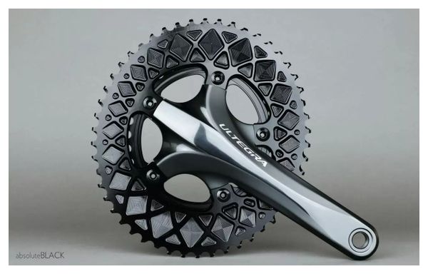 Plateau Ovale AbsoluteBlack Premium Oval Chainring 110/5 BCD pour Shimano 11 V Noir