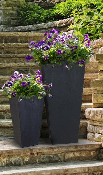 Tierra Verde bloempot Sonata grijs 26 x 26 x 50 cm