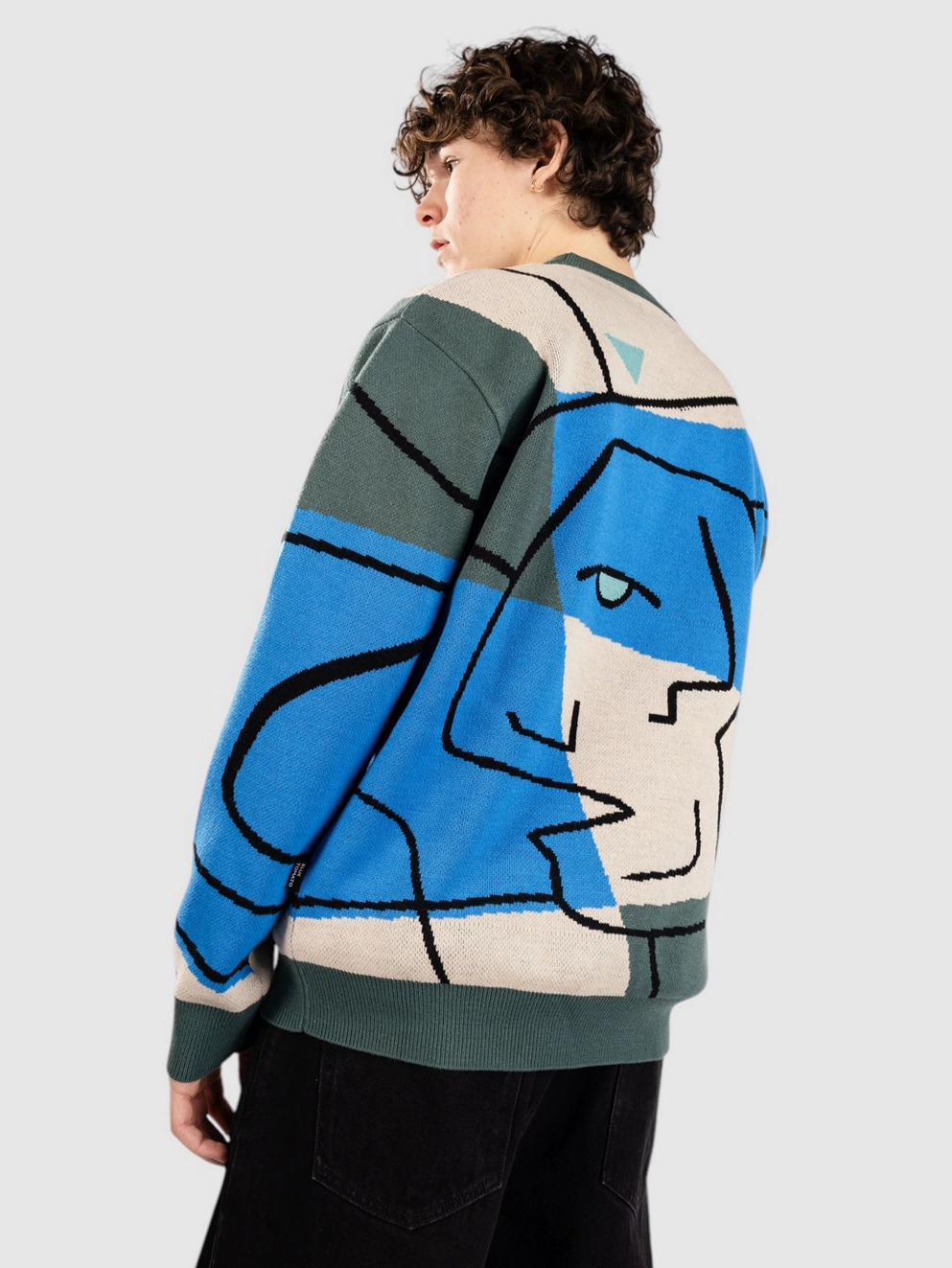 Blue Tomato Graphic Knit Pullover blue