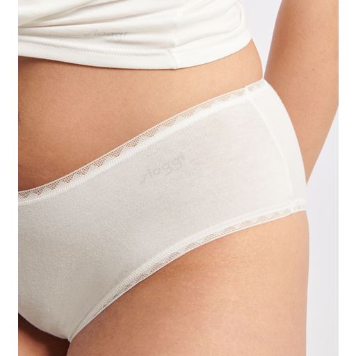 Sloggi Go Midi 2-pak Trusser, Silk White, M