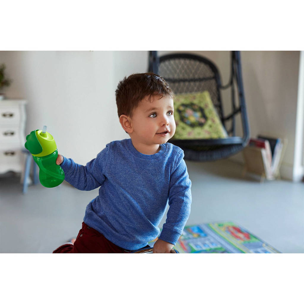 Lekken constantRietjesbeker 300 ml 12M+ Groen SCF798/01