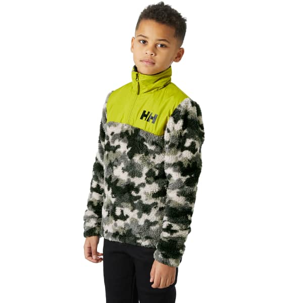 Sweat polaire HELLY HANSEN JR CHAMP 1/2 ZIP MIDLAYER CONCRETE CONCRETE AOP