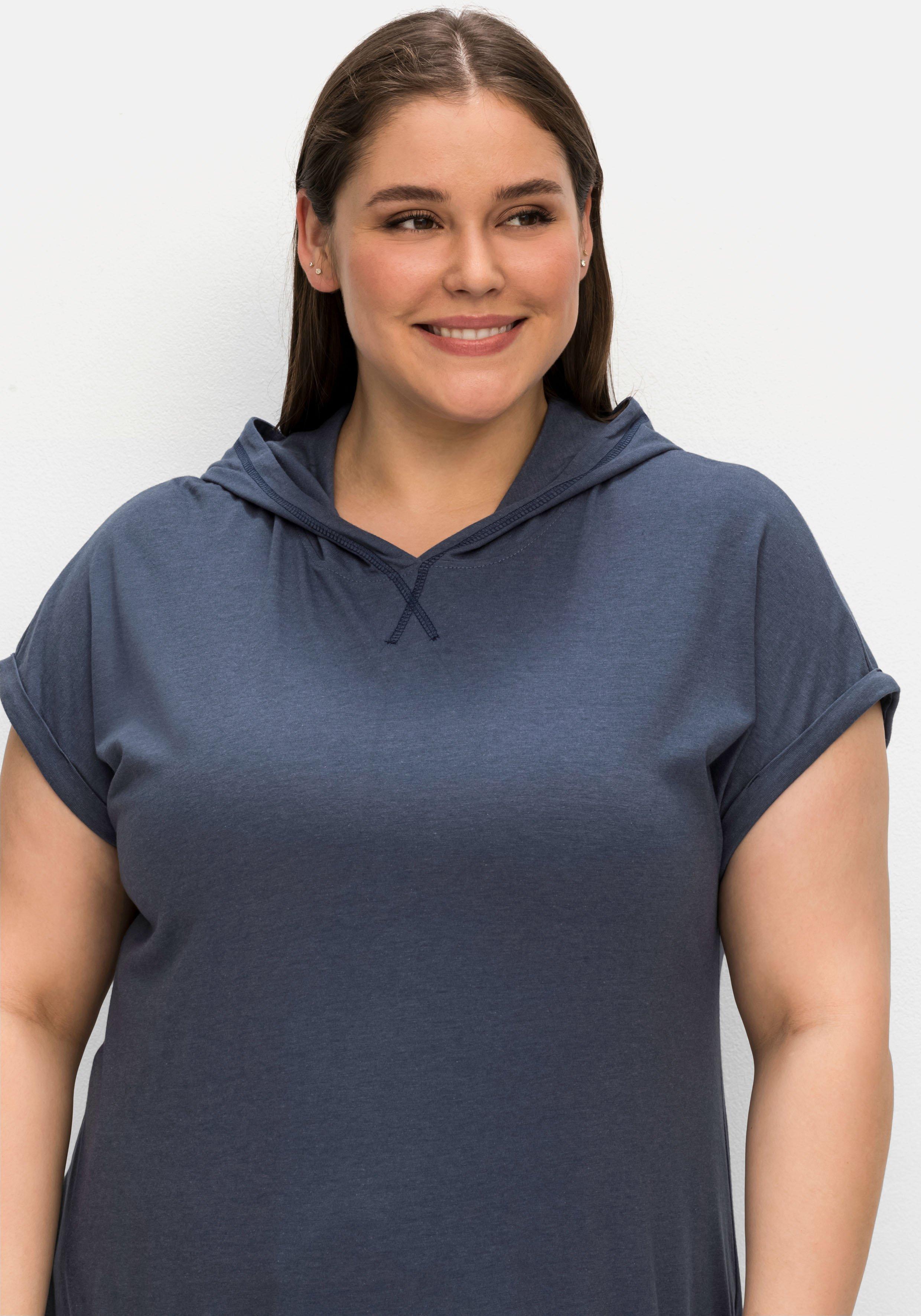 Relax-Kapuzenshirt mit Bindeband am Saum