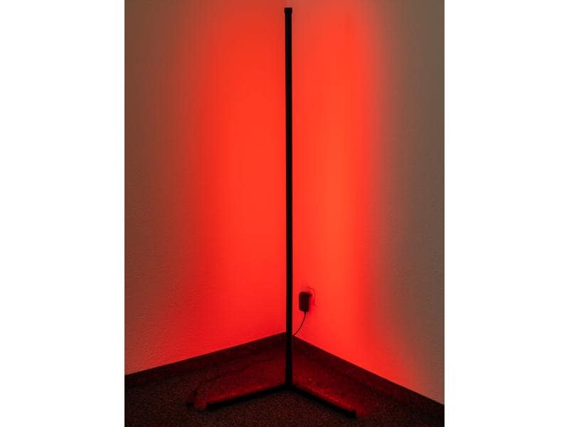 FTM Stehleuchte LED Ambilight, Triangle, RGBW, Schwarz Steuerbare Stehlampe mit variabler Farbtemperatur