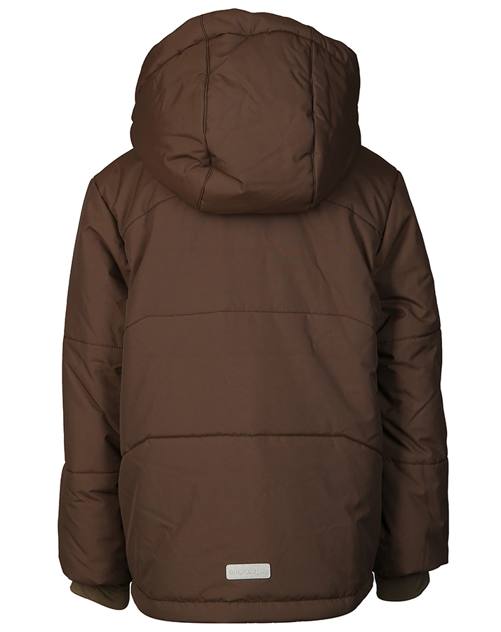 Funktions-Steppjacke MATWELI mit abnehmbarer Kapuze in dunkelbraun